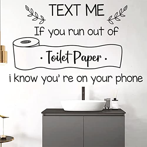 Toilet Rules Wall Quotes Design Humorous Bathroom Wall Decals Sayings “Text Me Toilet Paper” Wall Decor Sticker Toilet Art Quote Sticker For Bathroom Hotel Bar Restroom Home Decor. #TOP4