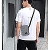 FuninCrea Mens Shoulder Bag, Nylon Mens Crossbody Bag with Zipper and Adjustable Strap, Waterproof Messenger Bags for Men, Small Messenger Bag with Multiple Pocket for Working, Travelling (Grey) #3