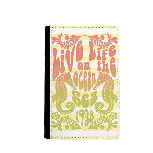 Étui portefeuille hippocampe vie marine coloré pochette voyage multicolore classique