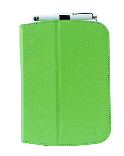 i-UniK Leapfrog Epic & Leapfrog Epic Academy Edition Case Custom Folio Kickstand Hand Strap Tablet case for Leapfrog Epic Tablet Bonus Stylus (Light Green)
