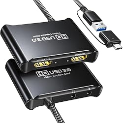 Bytewave USB 3.0 Video Capture Card for Streaming, 1080P 60Hz HDMI Video Recording with 4K30 Pass-Through, Plug & Play Cam Link Aluminum Low Latency Type-C Device for Nintendo Swi…