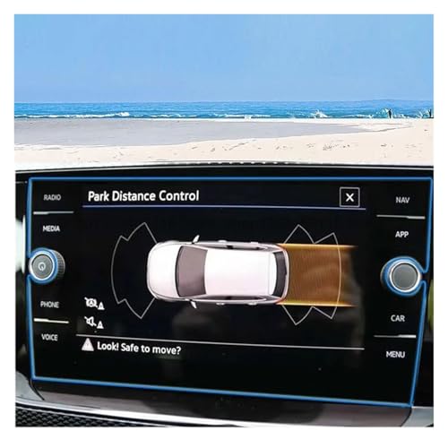 Verre trempe anti-rayures pour ecran rayé de VW Polo 6 protecteur GPS voiture Discover 8