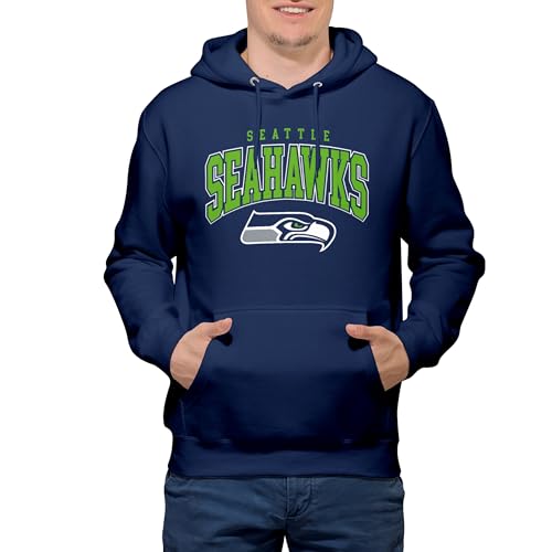 Sweat à Capuche NFL FOCO Logo Arqué Pull Confortable aux Couleurs de l'Équipe L