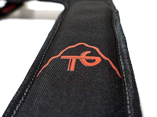 Tool Belt Suspenders- Heavy Duty Work Suspenders for Men, Adjustable, Comfortable and Padded -Includes- Tool Belt Loops and Strong Trigger Snap Clips by ToolsGold (Black, Red) - Thumbnail 3