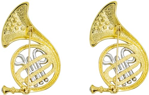 Image of Set of 2 Brooch Lapel Pins With Rhinestones
