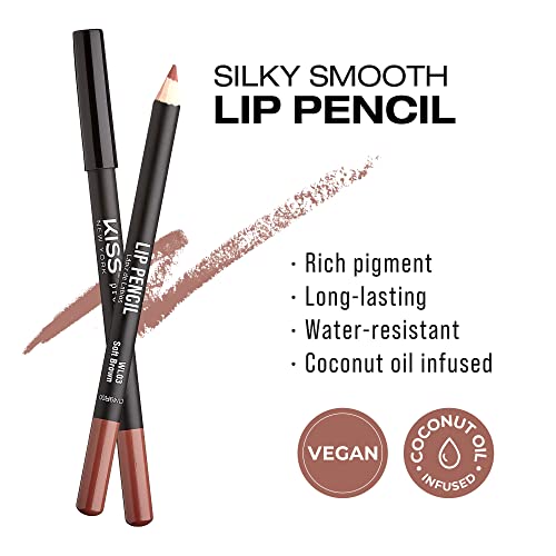 Image of Kiss New York Professional Slim Long-Wear Lip Liner Pencil, Matte Finish