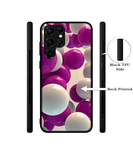 Image of 3D Balloons Design Premium 2D Printed Metal Back Case Cover for Samsung Galaxy S22 Ultra 5G