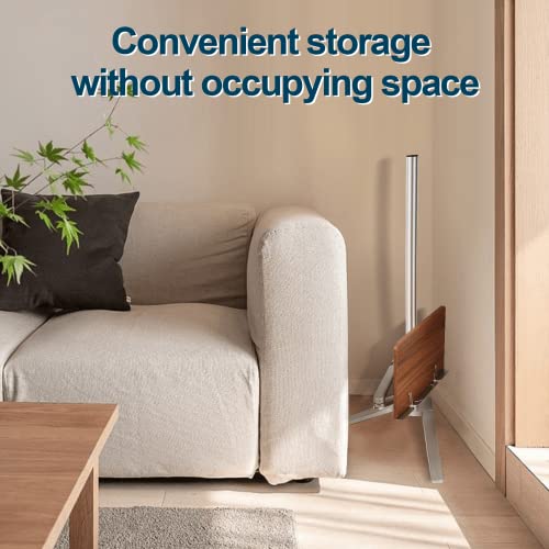 Shikha Book Stand for Reading, Hands-Free Holder for Laptop Phone Tablet with Wooden Pad, Rotated and Liftted Metal Support, 2 Spring Clips.