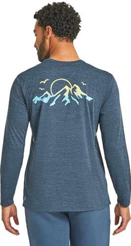 Life is Good - Mens Retro Mountain Range Long Sleeve Sun Crusher T-Shirt2