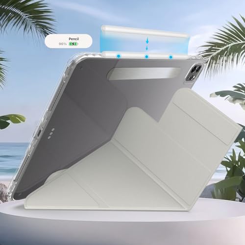 Coque arrière transparente iPad Pro 12,9 pouces amovible gris抗震 - 4