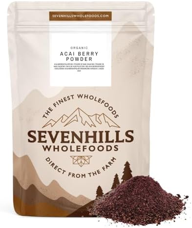 Sevenhills Wholefoods Organiczny Jagód Acai Liofilizowanych W Proszku 100g