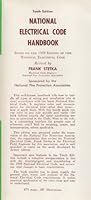 National Electrical Code Handbook - Tenth Edition - 1959 Code B000LYCWZG Book Cover