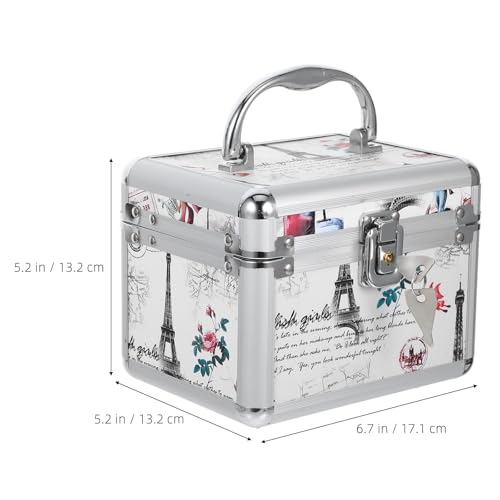 Boîte de rangement pour CD en aluminium 2 couches avec poignée - 3