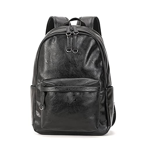 Large Capacity Mens Backpack PU Leather Backpack For Men Fashion Travel Backpacks