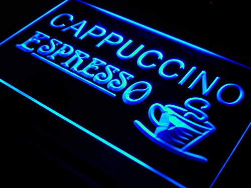 Advpro Blue I317-B Cappuccino Espresso Coffee Cafe Neon Light Sign