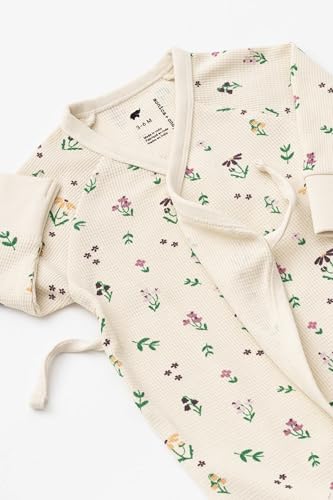 Image of monica + andy Kimono Tie Long Sleeve One Piece, 100% Organic Baby Clothes for Girls & Boys, Preemie, Newborn & Infant