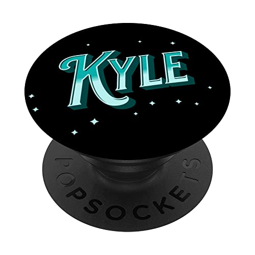 Kyle Name Personalised PopSockets Swappable PopGrip, Black