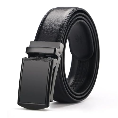 Men's Solid Color 3.5Cm Automatic Buckle Belt Casual Belt Suitable For Jeans Belt3
