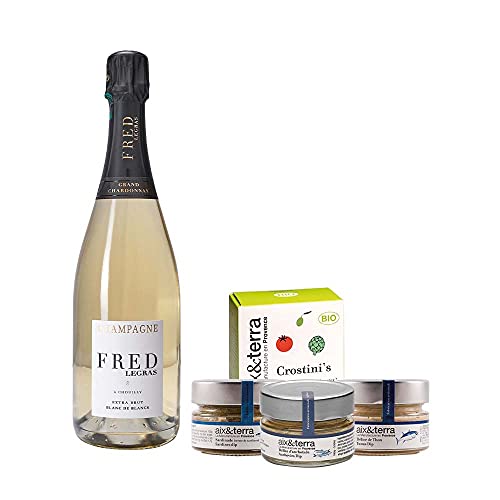Coffret Cadeau Champagne Blanc de Blancs et Recettes de la Mer - 100% artisanal et Made in France Cover