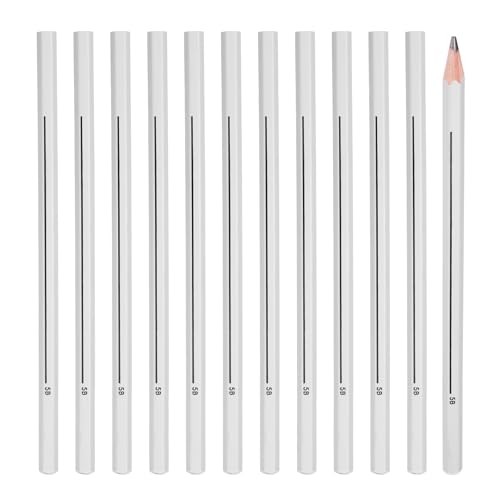 Crayons Graphite 5B Anti-Casse PATIKIL avec Zone Affûtage Intégrée
