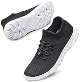 SILLENORTH Mens Womens Water Shoes Quick-Dry Sock Aqua Water Sneakers Slip-on Casual Shoes for Diving Swimming Surfing Beach Black White