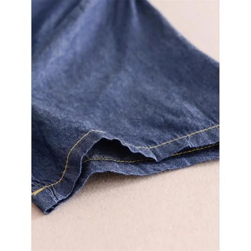 Robe denim ample col en V idéale pour vos sorties d'été décontractées