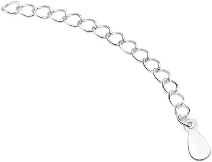 20pcs Solid 925 Silver Drop-Shaped Chain End Tags Bracelet End Tabs Connector Finding Accessories for Handmade Necklace Jewelry Supply ¡­
