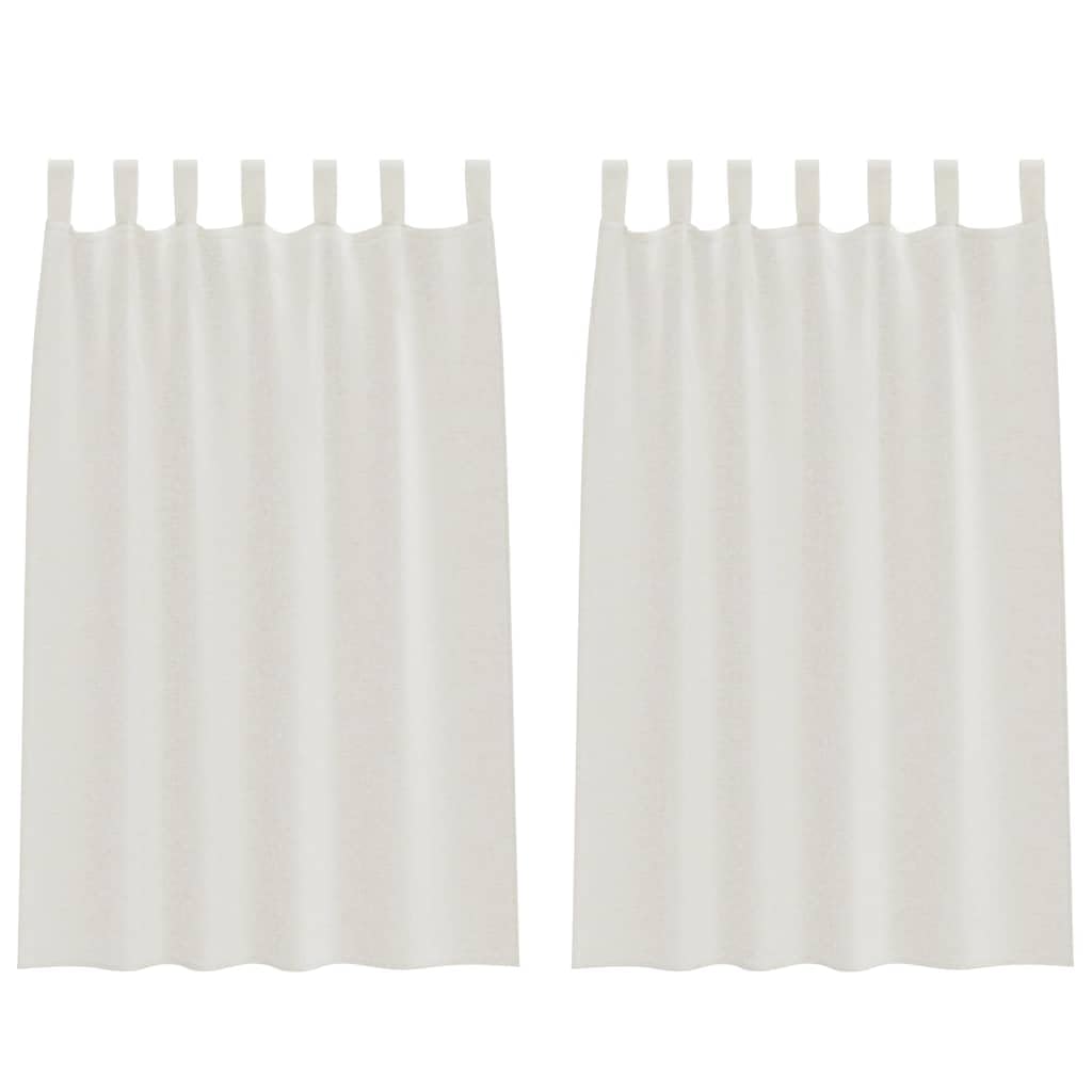 Voilage opaque crème 175x140 cm filtrant la lumière sans assombrir