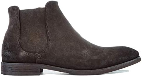Hudson London Mens Stobart Lived in Suede Office Work Ankle Chelsea Boots - Charcoal - 9