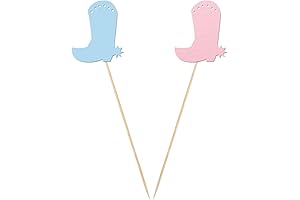 Cowboy Cowgirl Centerpiece Sticks: Crown Your Gender Reveal Decor