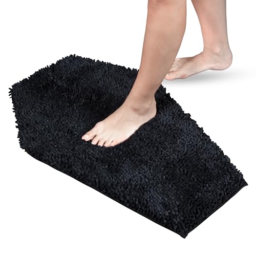 Gothic Curiosities Chenille Coffin Bath Mat - 32x20 Inch Coffin Rug Soft Thick Water Absorbent Machine Washable with Non-Slip PVC Backing - Spooktacular Gothic Bathroom Mat