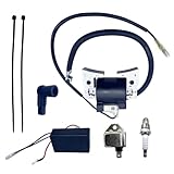 RPM REV Limiter 1019094-01&Ignition Coil with Cap 101909201& Ignition Module 21119-2161 with Spark Plug Compatible with Kawasaki FE290D FE350D for Club Car DS & Precedent Gas Golf Carts 1997-UP