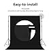 LimoStudio 10 x 12 ft. Black & White Backdrop Background Screen, Dark Black and Pure White, Premium A+ Grade 200GSM Synthetic Fabric, Stitched Rod Pocket, Stitched Edge for Curl Prevention, AGG1894