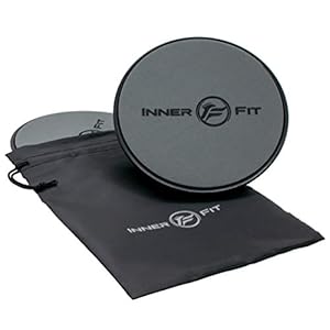 InnerFit Core Sliders for Working Out – Set of 2 Dual Sided Exercise Sliders Fitness Discs – Durable Strength Slides Suitable for Carpets and Hardwood Floors
