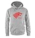 Just Style It - Winter in Coming - Style3 - Game of Thrones - Herren Hoodie - Grau/Rot Gr. XL