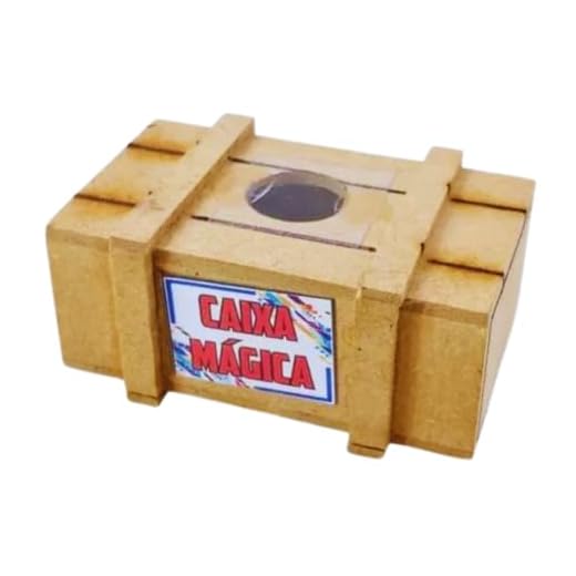 CAIXA MÁGICA MDF - "Experimente abri-la" (truque, quebra-cabeça, diversão)
