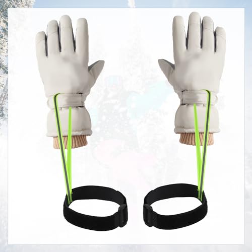 image for PEUTIER 4pcs Glove Strap, Adjustable Ski Glove Wrist Straps Ski Glove 