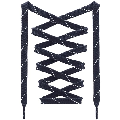 Image of Flat Shoelaces Multicolor Twill Point Thick Shoe Lace Shoestring 2 Pair