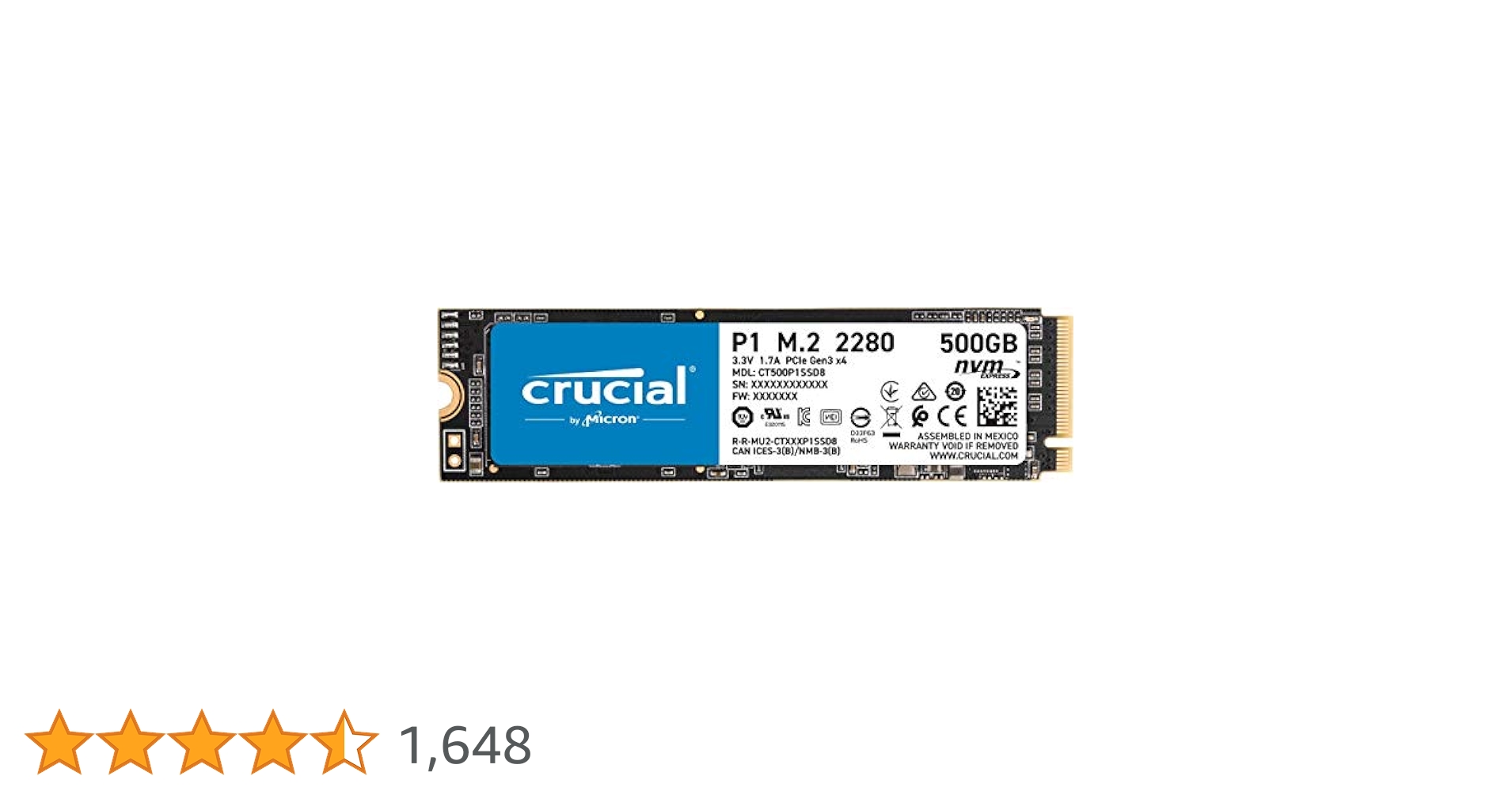 新品未開封 Crucial クルーシャル M.2 2280 SSD P2 Amazon | Crucial SSD M.2 500GB P1シリーズ Type2280 PCIe3.0x4