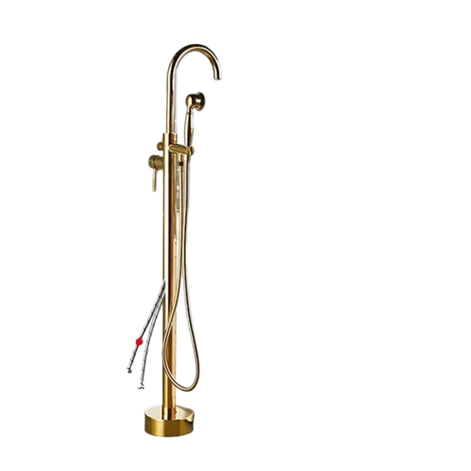 Psnklmm Color01 Brass Bathtub Faucet Swive Spout Tub Mixer Tap With Handshower Bath Shower Floor Standing Antique Bronze