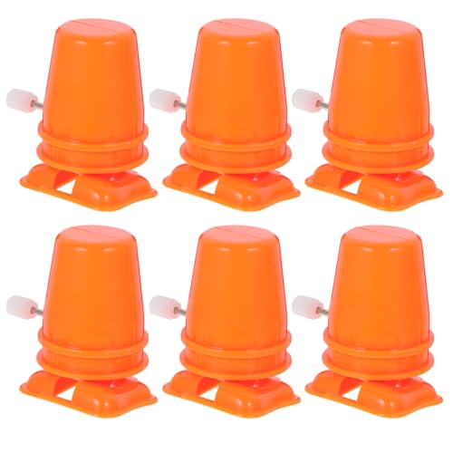 SAFIGLE 6pcs Wind up Robot Clockwork Toys - DIY Movement Robots for Kids - Orange Vintage - Fun Craft Project for Ages 4 and up