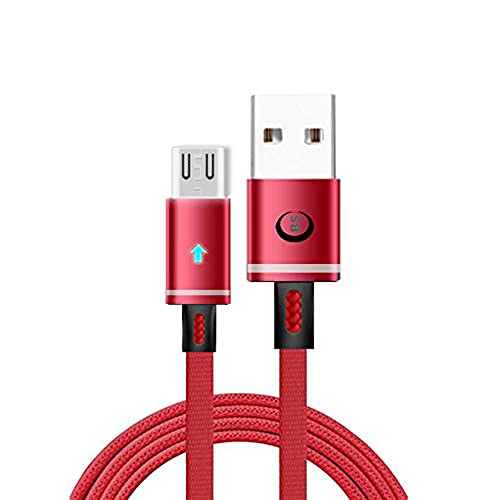 BS POWER Micro USB Cable Supports fast/Quick Charge Data cable fast charging 4.8 A Output Fabric Nylon Braided LED Indication Metal Heads for Mobiles, Tablets and all Micro USB Type-B Devices.