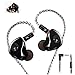 in-Ear Monitors in Ear Headphone Earbuds Wired Earphone Dual Drivers Headphone with MMCX Detachable Cables,Noise-Isolating Comfort Earbud for Musicians Sweatproof Sports Headphone Earphones (Black)