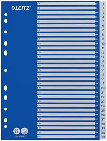 LEITZ Intercalaires en plastique WOW, numéroté, A4, 1-20 1245-00-00 bei günstig
