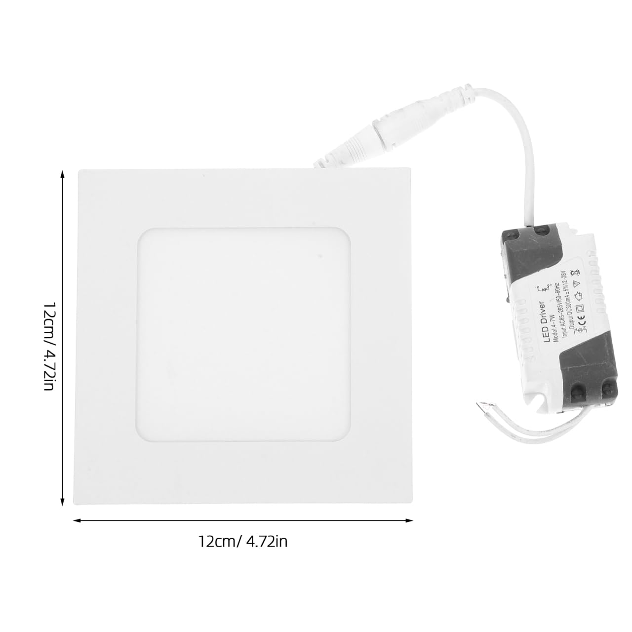 Angoily 6W Led Panel Ceiling Light Warm White 3000-3500K 12X12Cm Indoor Ceiling Lighting for Office Kitchen Living Room - Image 4