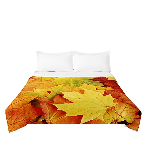 Odot Colcha Verano Cama 90/150 Modernas, Diseño Colcha Bouti Cubrecama Acolchada Microfibra Extra Suave,Colcha Cubre Cama Multiusos Entretiempo para Privamera (130x150cm,Hoja de Arce 1)