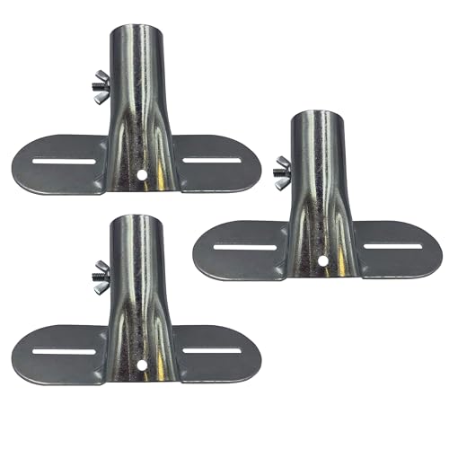 Heavy Duty Metal Broom Brush Handle Bracket with Adjustable Brace Diameter to Support Fixed Push Broom Handles (3)