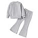 Nivne Tco Toddler Girl Clothes - Letter Print Sweatshirt & Flare Pants -Toddler Girl Fall Outfits (3 Years)