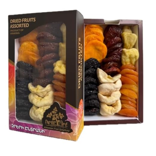 DRIED FRUITS ASSORTED (14.11oz) – Premium Handmade Gift Box | 100% Natural Sun-Dried Fruits, No Sugar Added | Healthy & Delicious Armenian Delights