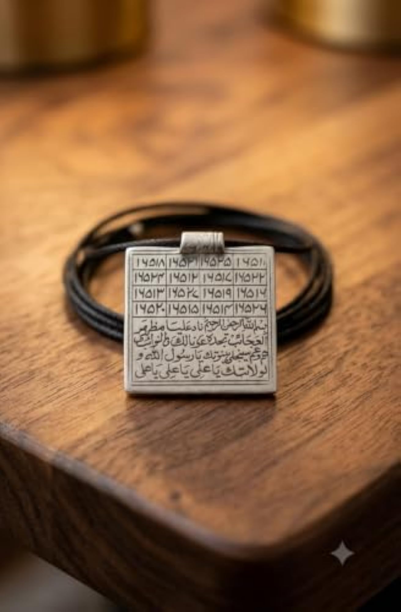 Nade Ali Islamic Taweez Pendant, Arabic Engraved Silver